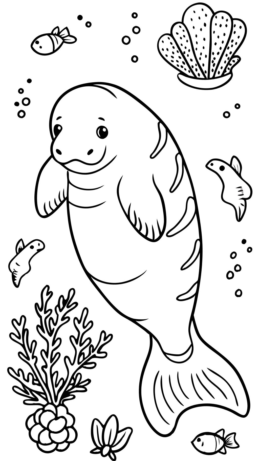 coloring pages of manatees